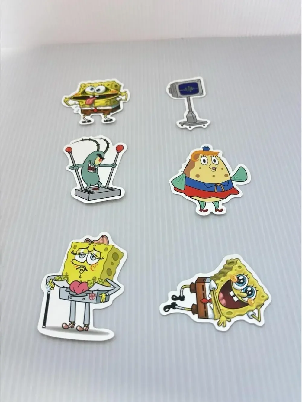 SpongeBob SquarePants 6pc Vinyl Stickers Lot Cartoon Water Bottle Laptop Decals